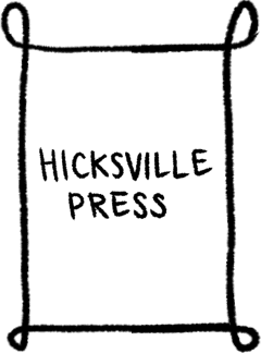 hand-drawn ribbon that stretches length of post